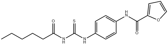 N-(4-{[(hexanoylamino)carbothioyl]amino}phenyl)-2-furamide Structure