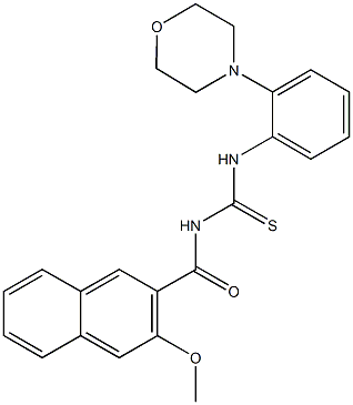 N-(3-methoxy-2-naphthoyl)-N'-(2-morpholin-4-ylphenyl)thiourea Structure