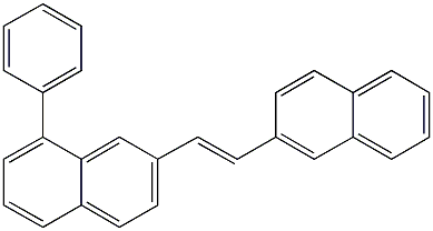 7-[2-(2-naphthyl)vinyl]-1-phenylnaphthalene Struktur