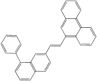 9-[2-(8-phenyl-2-naphthyl)vinyl]phenanthrene,52988-13-3,结构式