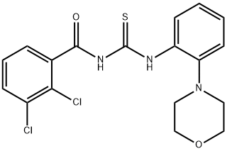 N-(2,3-dichlorobenzoyl)-N'-(2-morpholin-4-ylphenyl)thiourea 化学構造式