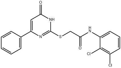 N-(2,3-dichlorophenyl)-2-[(4-oxo-6-phenyl-1,4-dihydro-2-pyrimidinyl)sulfanyl]acetamide Structure