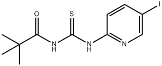 N-(2,2-dimethylpropanoyl)-N'-(5-iodo-2-pyridinyl)thiourea Struktur