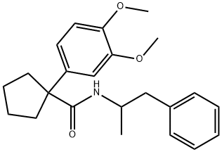 1-(3,4-dimethoxyphenyl)-N-(1-methyl-2-phenylethyl)cyclopentanecarboxamide Struktur
