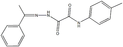 N-(4-methylphenyl)-2-oxo-2-[2-(1-phenylethylidene)hydrazino]acetamide Structure