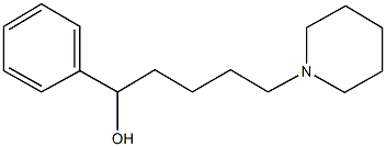 1-phenyl-5-(1-piperidinyl)-1-pentanol Struktur