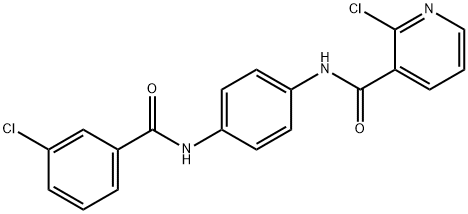 2-chloro-N-{4-[(3-chlorobenzoyl)amino]phenyl}nicotinamide Structure