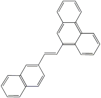 9-[2-(2-naphthyl)vinyl]phenanthrene Structure