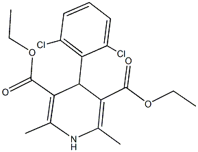diethyl 4-(2,6-dichlorophenyl)-2,6-dimethyl-1,4-dihydro-3,5-pyridinedicarboxylate Structure
