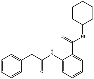N-cyclohexyl-2-[(phenylacetyl)amino]benzamide 结构式