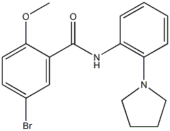 5-bromo-2-methoxy-N-[2-(1-pyrrolidinyl)phenyl]benzamide Structure