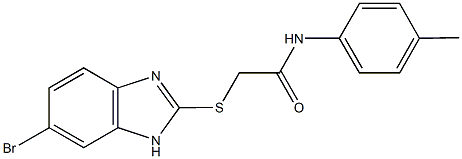 2-[(6-bromo-1H-benzimidazol-2-yl)sulfanyl]-N-(4-methylphenyl)acetamide Structure