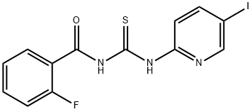 N-(2-fluorobenzoyl)-N'-(5-iodopyridin-2-yl)thiourea Structure