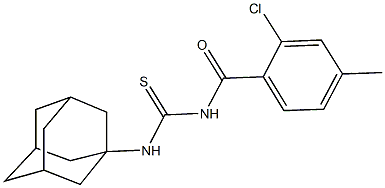 N-(1-adamantyl)-N'-(2-chloro-4-methylbenzoyl)thiourea Structure