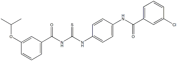 3-chloro-N-[4-({[(3-isopropoxybenzoyl)amino]carbothioyl}amino)phenyl]benzamide,532941-54-1,结构式