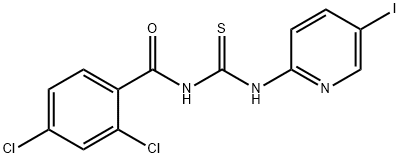 N-(2,4-dichlorobenzoyl)-N'-(5-iodo-2-pyridinyl)thiourea 结构式