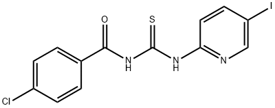 N-(4-chlorobenzoyl)-N'-(5-iodopyridin-2-yl)thiourea 化学構造式