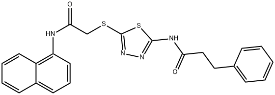 532949-39-6 N-(5-{[2-(1-naphthylamino)-2-oxoethyl]sulfanyl}-1,3,4-thiadiazol-2-yl)-3-phenylpropanamide