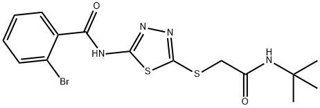 2-bromo-N-(5-{[2-(tert-butylamino)-2-oxoethyl]sulfanyl}-1,3,4-thiadiazol-2-yl)benzamide,532952-18-4,结构式