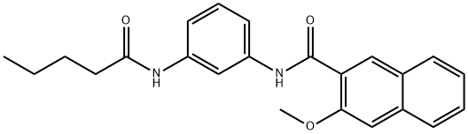 3-methoxy-N-[3-(pentanoylamino)phenyl]-2-naphthamide 化学構造式