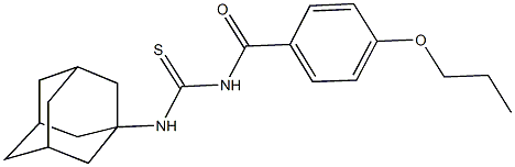 N-(1-adamantyl)-N'-(4-propoxybenzoyl)thiourea Structure