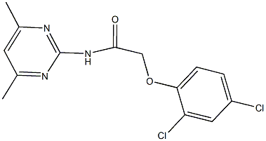 2-(2,4-dichlorophenoxy)-N-(4,6-dimethyl-2-pyrimidinyl)acetamide 化学構造式