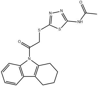 N-(5-{[2-oxo-2-(1,2,3,4-tetrahydro-9H-carbazol-9-yl)ethyl]sulfanyl}-1,3,4-thiadiazol-2-yl)acetamide Structure