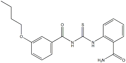 2-({[(3-butoxybenzoyl)amino]carbothioyl}amino)benzamide 化学構造式