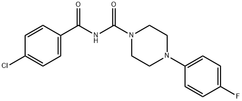 N-(4-chlorobenzoyl)-4-(4-fluorophenyl)-1-piperazinecarboxamide|