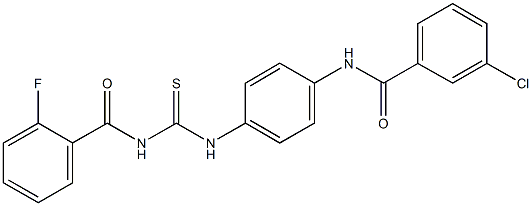 3-chloro-N-[4-({[(2-fluorobenzoyl)amino]carbothioyl}amino)phenyl]benzamide Structure