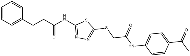 535954-85-9 N-(5-{[2-(4-acetylanilino)-2-oxoethyl]sulfanyl}-1,3,4-thiadiazol-2-yl)-3-phenylpropanamide