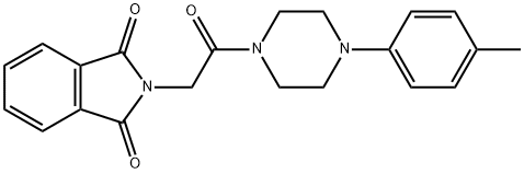 2-{2-[4-(4-methylphenyl)-1-piperazinyl]-2-oxoethyl}-1H-isoindole-1,3(2H)-dione Structure