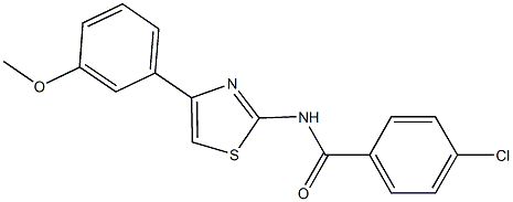 536732-30-6 4-chloro-N-[4-(3-methoxyphenyl)-1,3-thiazol-2-yl]benzamide