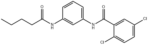 2,5-dichloro-N-[3-(pentanoylamino)phenyl]benzamide Struktur