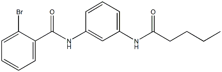 2-bromo-N-[3-(pentanoylamino)phenyl]benzamide,536978-01-5,结构式