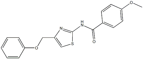 4-methoxy-N-[4-(phenoxymethyl)-1,3-thiazol-2-yl]benzamide 结构式