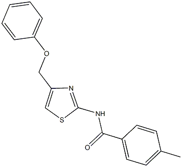 4-methyl-N-[4-(phenoxymethyl)-1,3-thiazol-2-yl]benzamide Structure