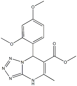 methyl 7-(2,4-dimethoxyphenyl)-5-methyl-4,7-dihydrotetraazolo[1,5-a]pyrimidine-6-carboxylate Struktur