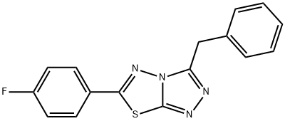 3-benzyl-6-(4-fluorophenyl)[1,2,4]triazolo[3,4-b][1,3,4]thiadiazole Struktur