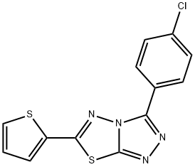 3-(4-chlorophenyl)-6-(2-thienyl)[1,2,4]triazolo[3,4-b][1,3,4]thiadiazole Structure