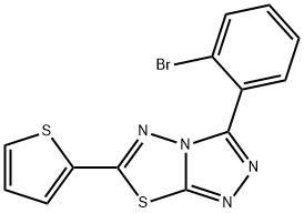 3-(2-bromophenyl)-6-(2-thienyl)[1,2,4]triazolo[3,4-b][1,3,4]thiadiazole 结构式
