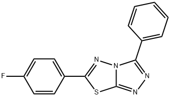 6-(4-fluorophenyl)-3-phenyl[1,2,4]triazolo[3,4-b][1,3,4]thiadiazole 结构式