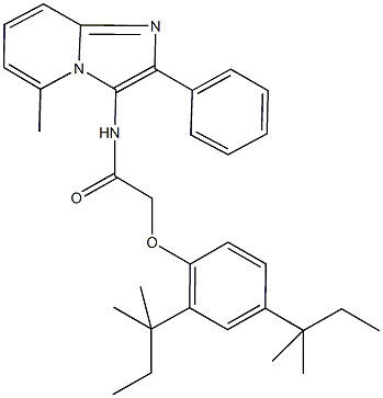 2-(2,4-ditert-pentylphenoxy)-N-(5-methyl-2-phenylimidazo[1,2-a]pyridin-3-yl)acetamide Structure