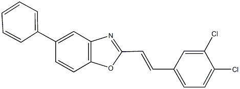 2-[2-(3,4-dichlorophenyl)vinyl]-5-phenyl-1,3-benzoxazole Struktur