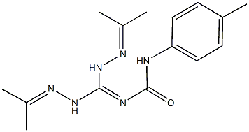 N-{bis[2-(1-methylethylidene)hydrazino]methylene}-N'-(4-methylphenyl)urea 化学構造式