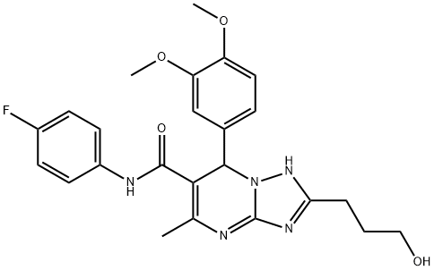537699-21-1 7-(3,4-dimethoxyphenyl)-N-(4-fluorophenyl)-2-(3-hydroxypropyl)-5-methyl-4,7-dihydro[1,2,4]triazolo[1,5-a]pyrimidine-6-carboxamide