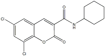 6,8-dichloro-N-cyclohexyl-2-oxo-2H-chromene-3-carboxamide Structure