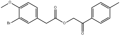 2-(4-methylphenyl)-2-oxoethyl (3-bromo-4-methoxyphenyl)acetate Structure