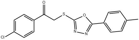 1-(4-chlorophenyl)-2-{[5-(4-methylphenyl)-1,3,4-oxadiazol-2-yl]sulfanyl}ethanone,538336-93-5,结构式
