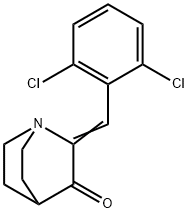 2-(2,6-dichlorobenzylidene)quinuclidin-3-one 化学構造式
